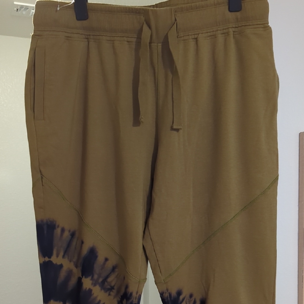 Women's Olive Green Tie-Dye Joggers